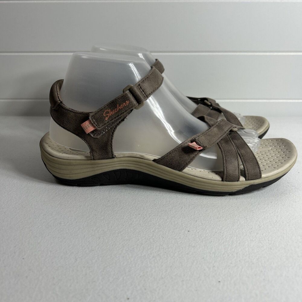 Skechers Women’s Sandals Size 9 Taupe Reggae Slim-Vacay Sport Shoe